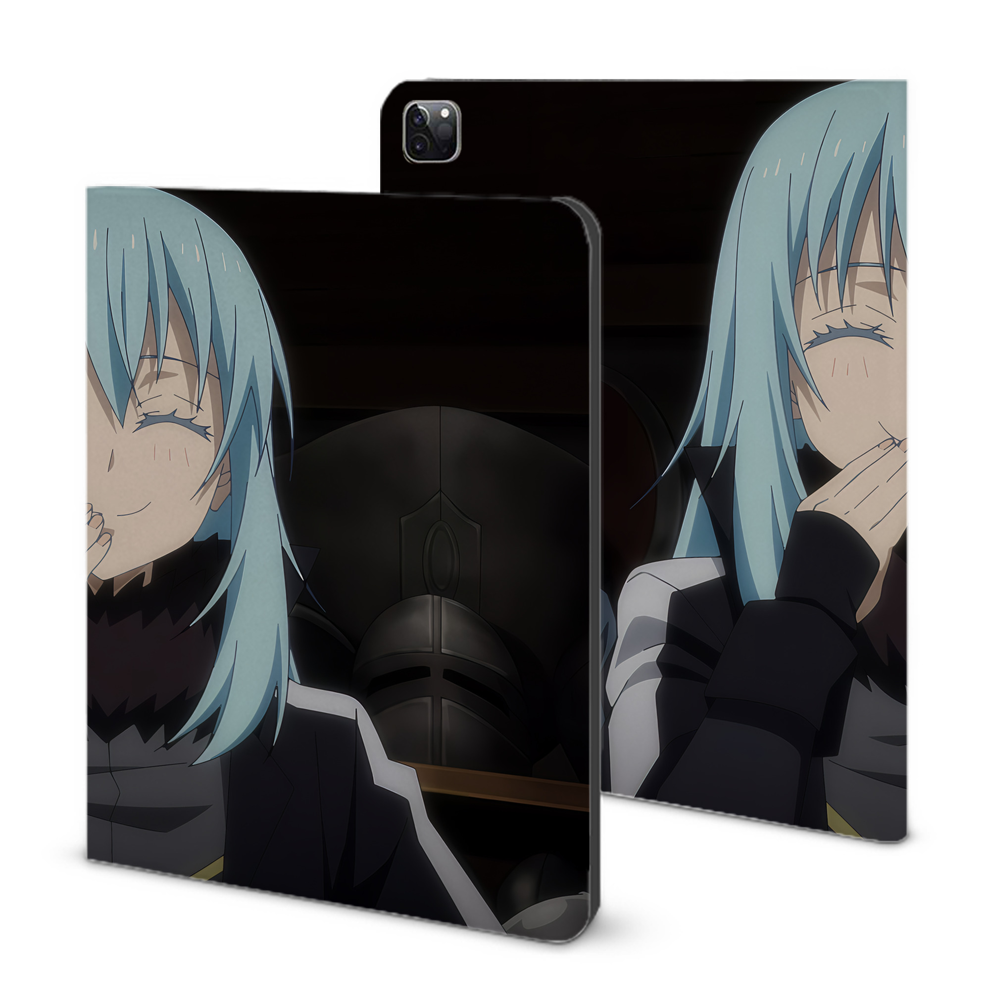 （画像用） 転スラ Regarding Reincarnated to Slime IPad ケース ブック型 PUレザー TPU 耐衝撃 軽量 薄型 ペン収納なし 全面保護 IPad 各モデル対応